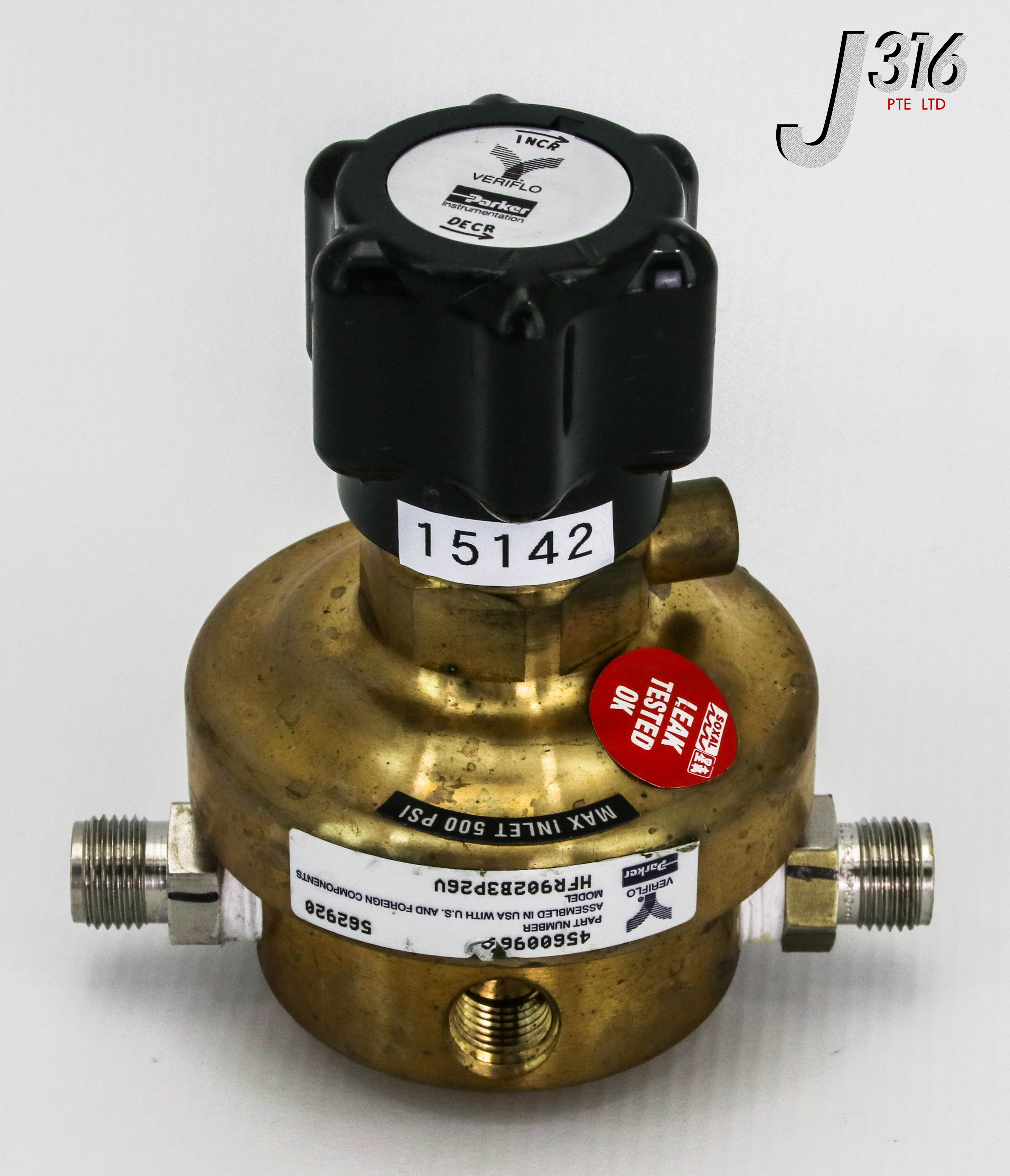 F 15142 VERIFLO PRESSURE REGULATOR, P/N: 45600969, MAX 500PSI